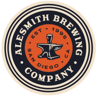 Beer COASTER ~ ALESMITH Brewing Co Old Numbskull Barley Wine Ale ~ CALIFORNIA 