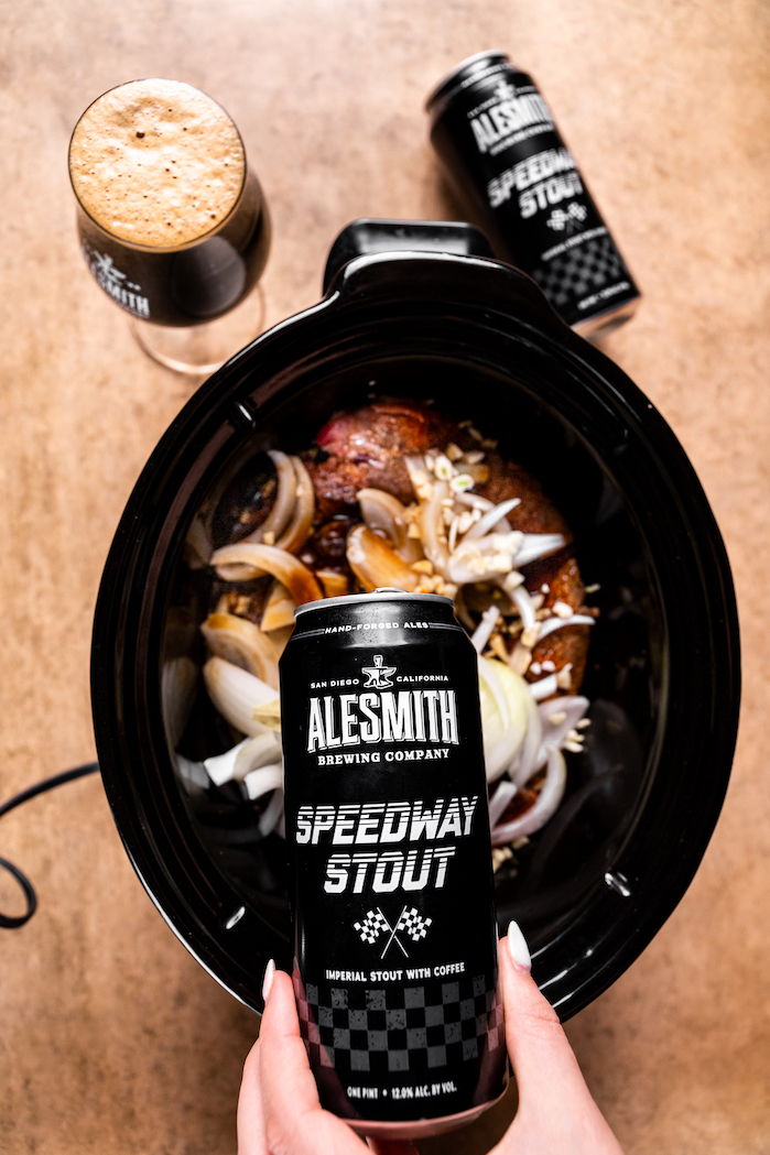 Speedway Stout Slow Cooker Beef Sliders Recipe AleSmith Brewing Company