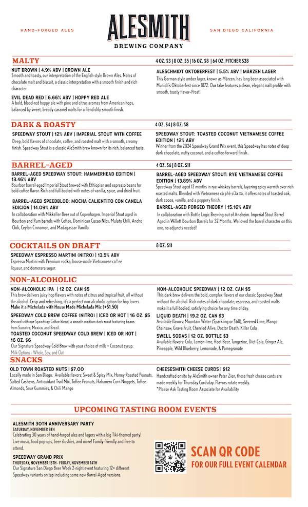 ALESMITH TASTING ROOM MENU-2-Tasting Room Menu - Back Page