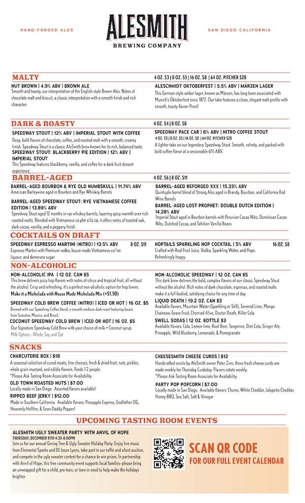 ALESMITH TASTING ROOM MENU-2-Tasting Room Menu - Back Page