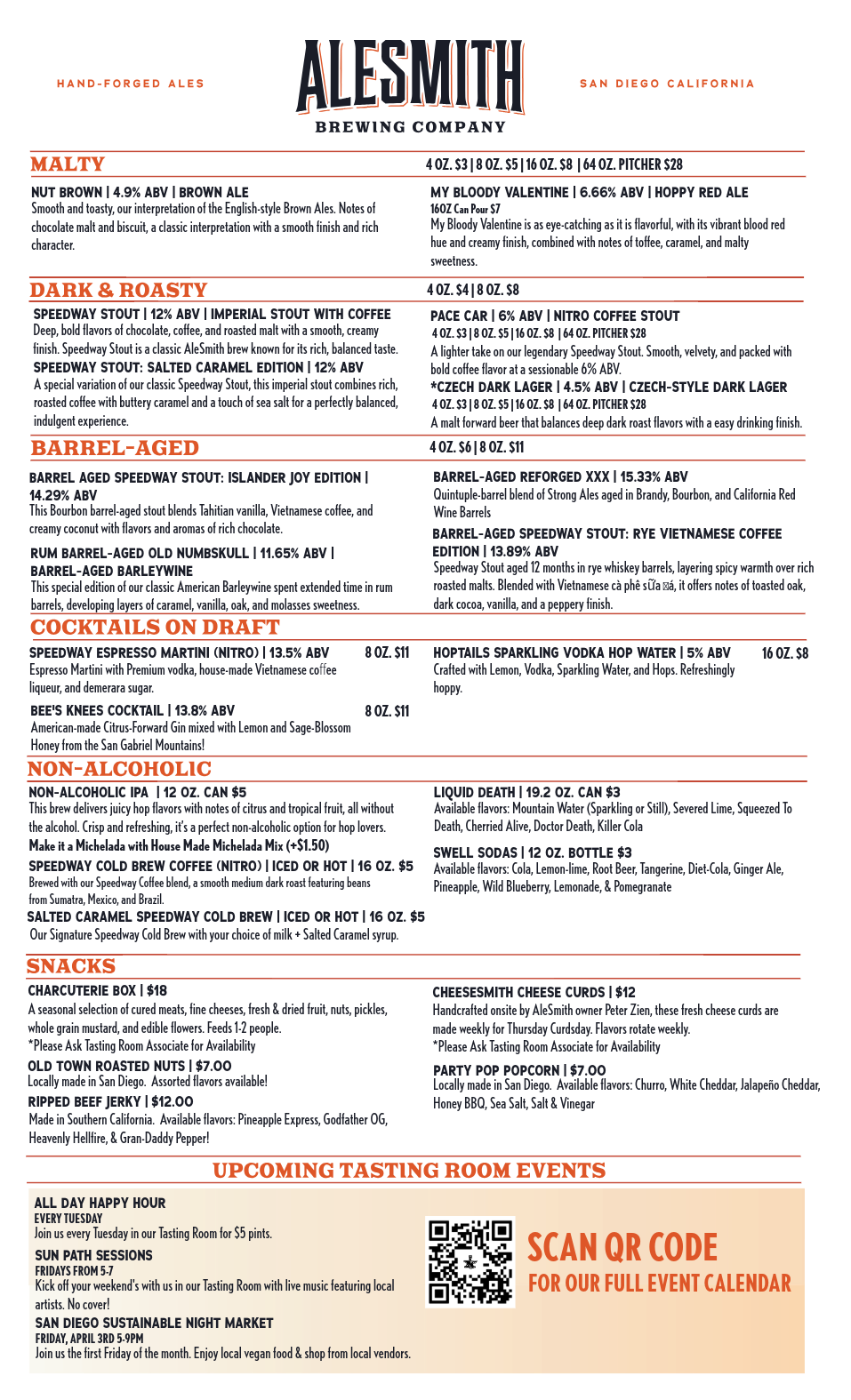 ALESMITH TASTING ROOM MENU-2-Tasting Room Menu - Back Page