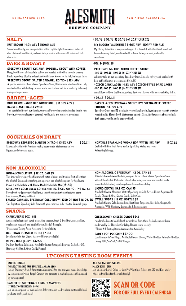 ALESMITH TASTING ROOM MENU-3-Tasting Room Menu - Back Page