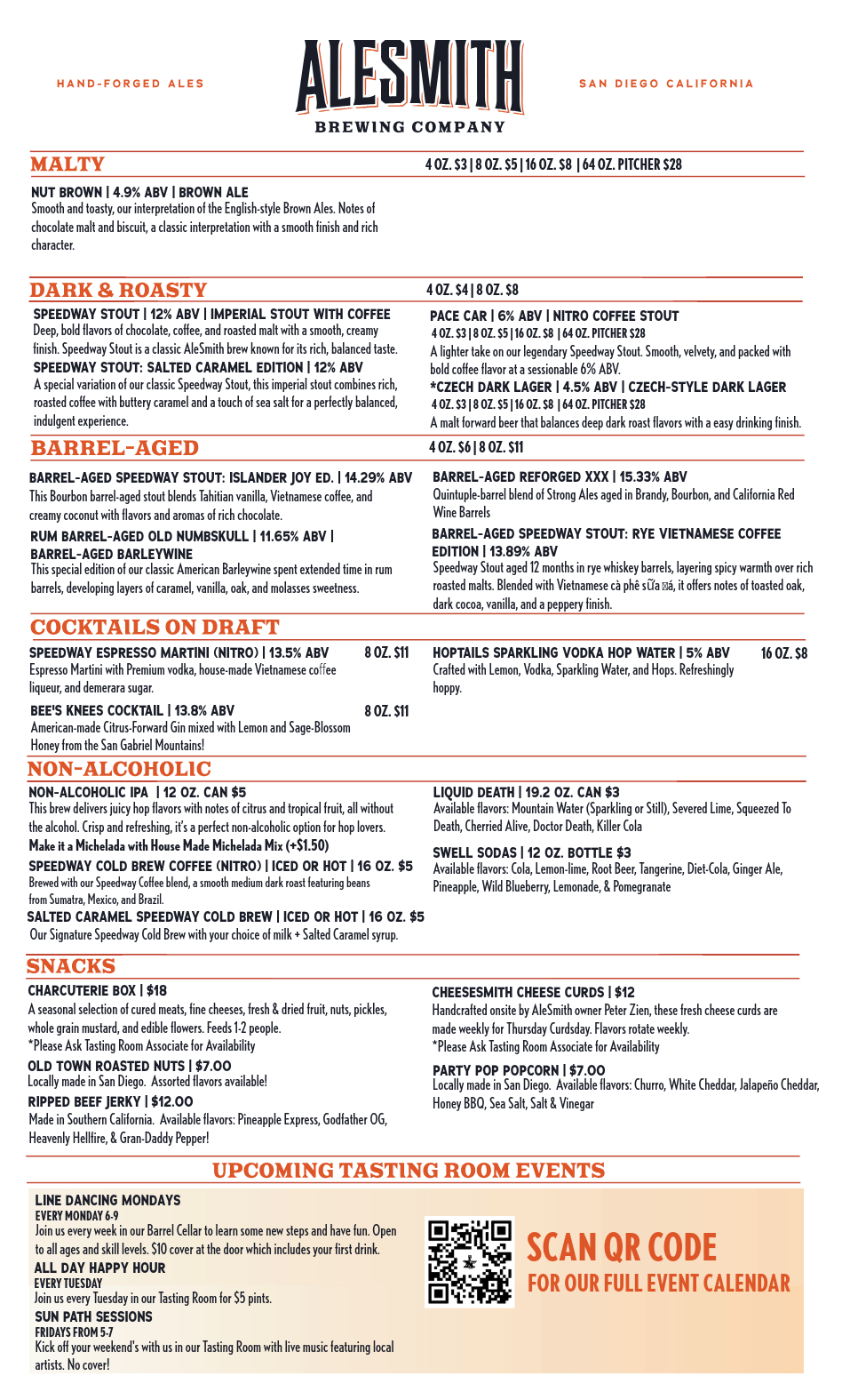 ALESMITH TASTING ROOM MENU-2-Tasting Room Menu - Back Page