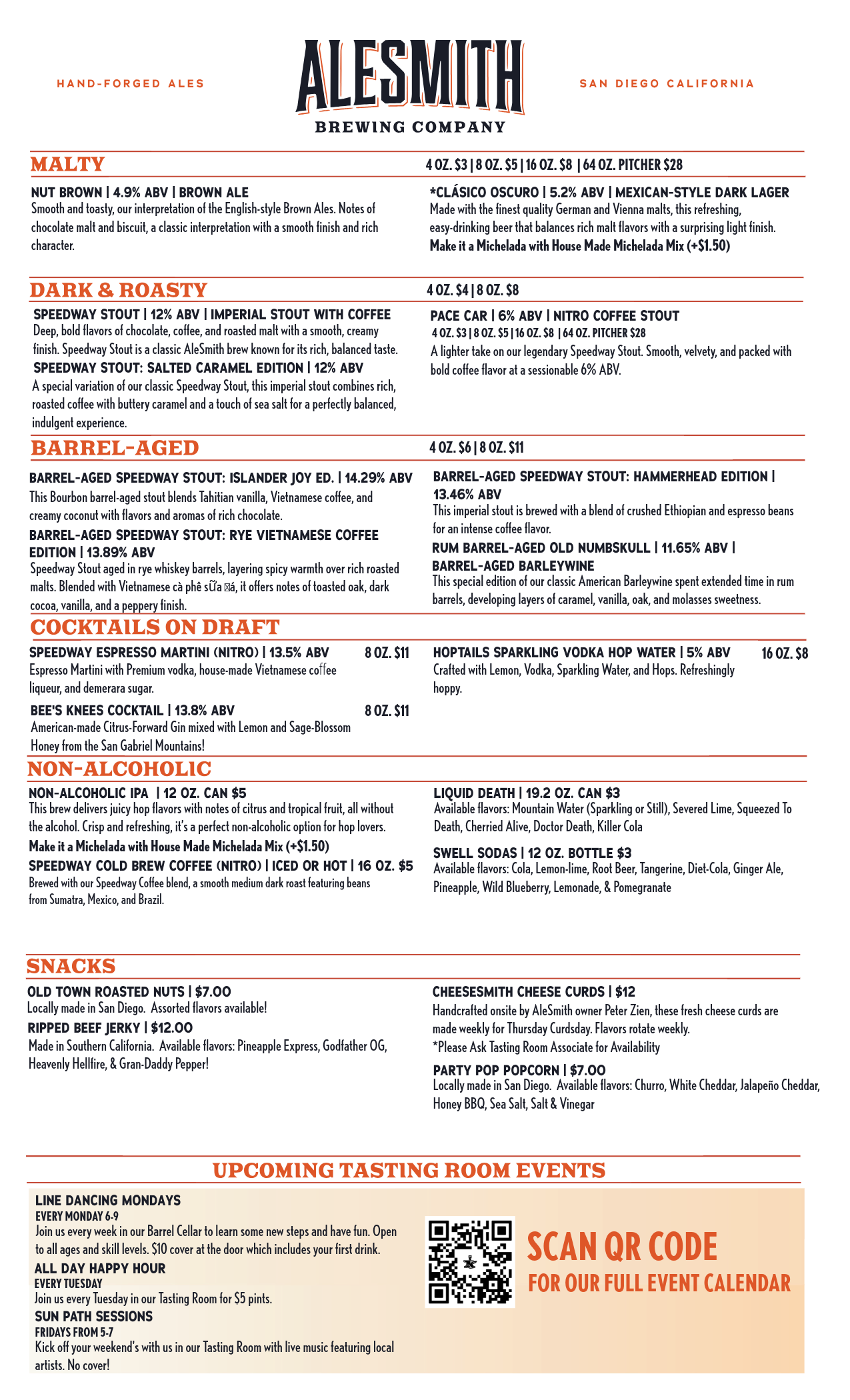 ALESMITH TASTING ROOM MENU-2-Tasting Room Menu - Back Page