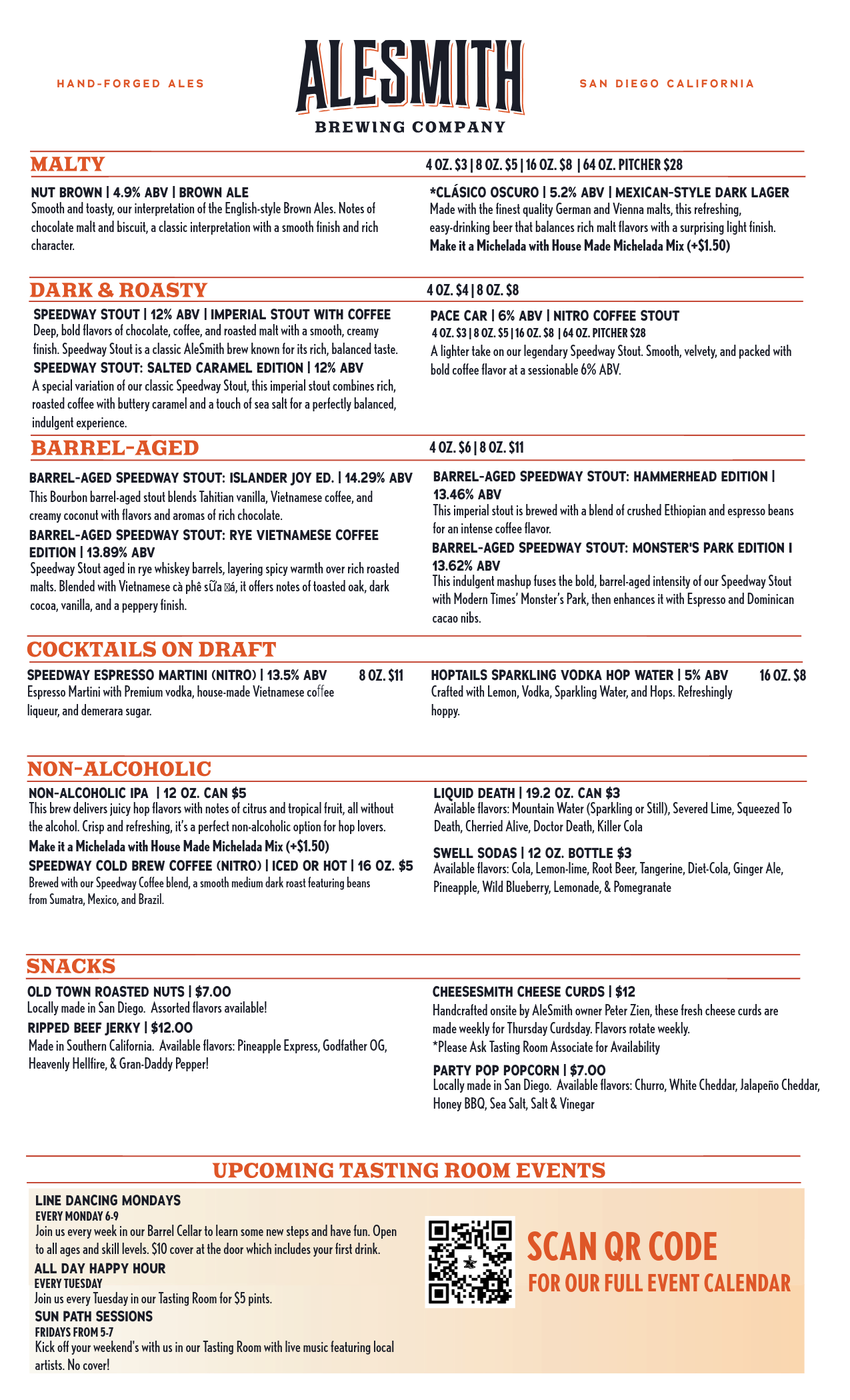 ALESMITH TASTING ROOM MENU-2-Tasting Room Menu - Back Page