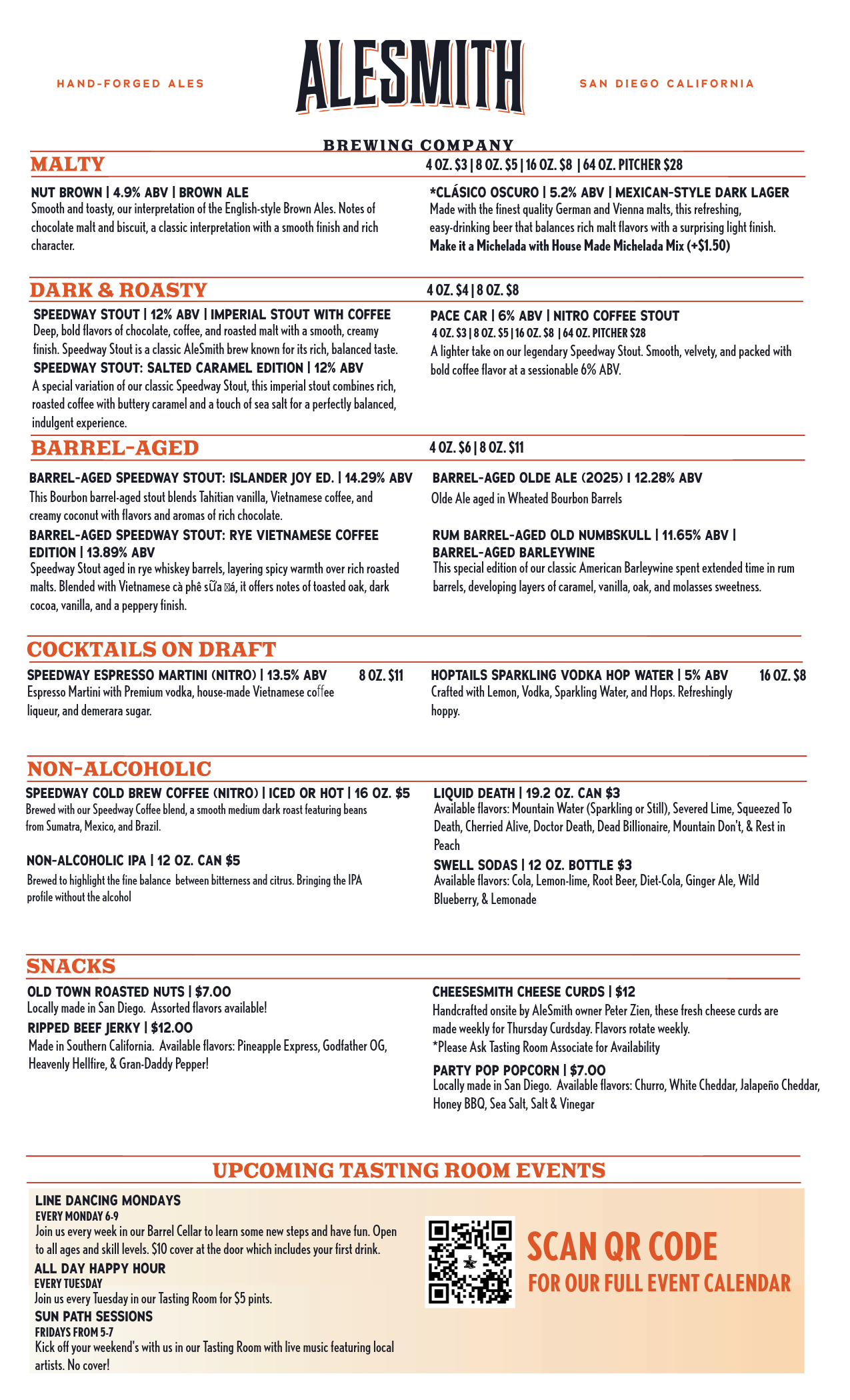 ALESMITH TASTING ROOM MENU-2-Tasting Room Menu - Back Page