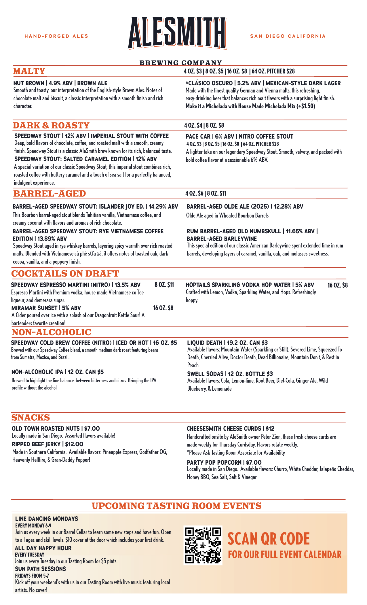 ALESMITH TASTING ROOM MENU-2-Tasting Room Menu - Back Page