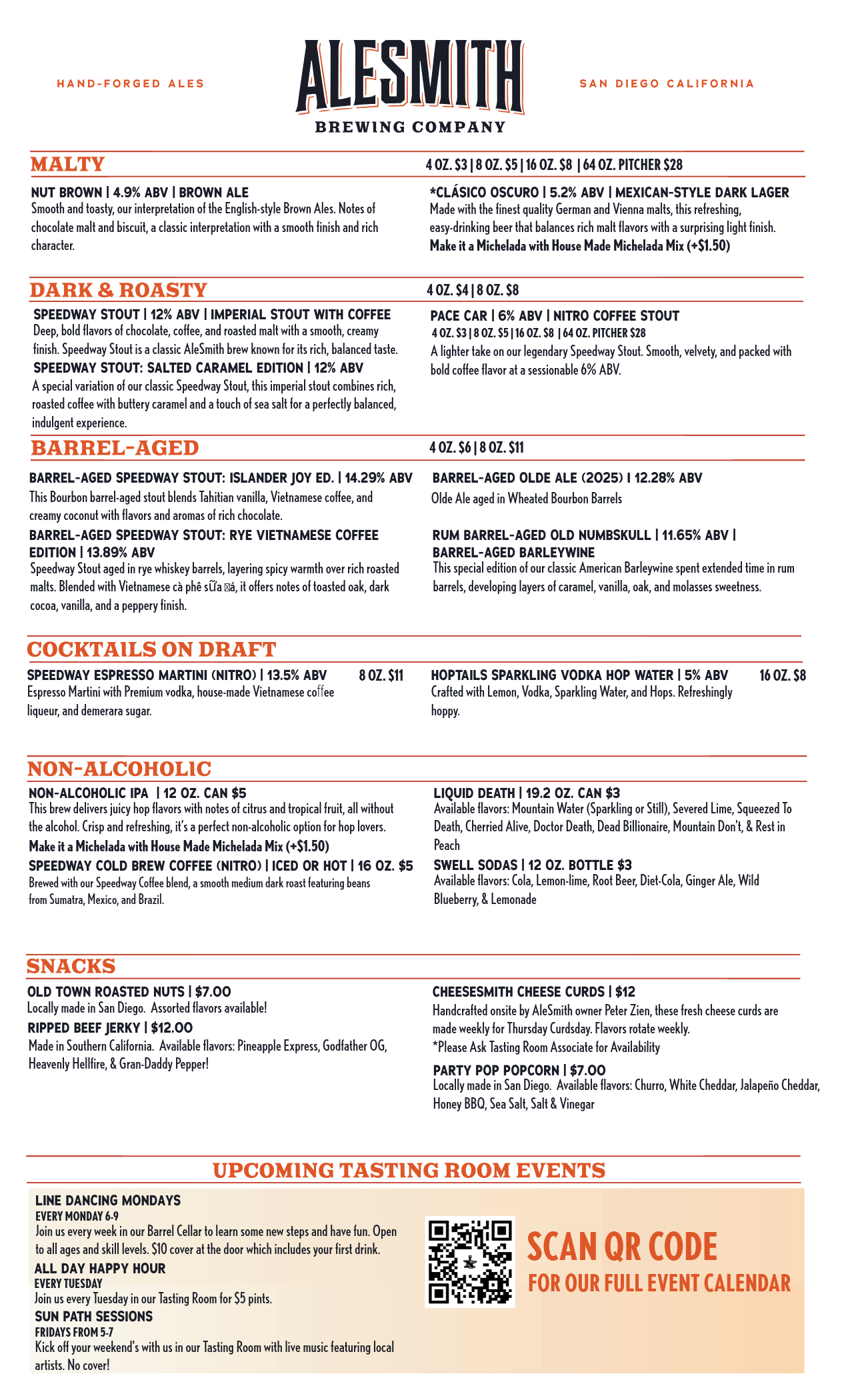 ALESMITH TASTING ROOM MENU-2-Tasting Room Menu - Back Page