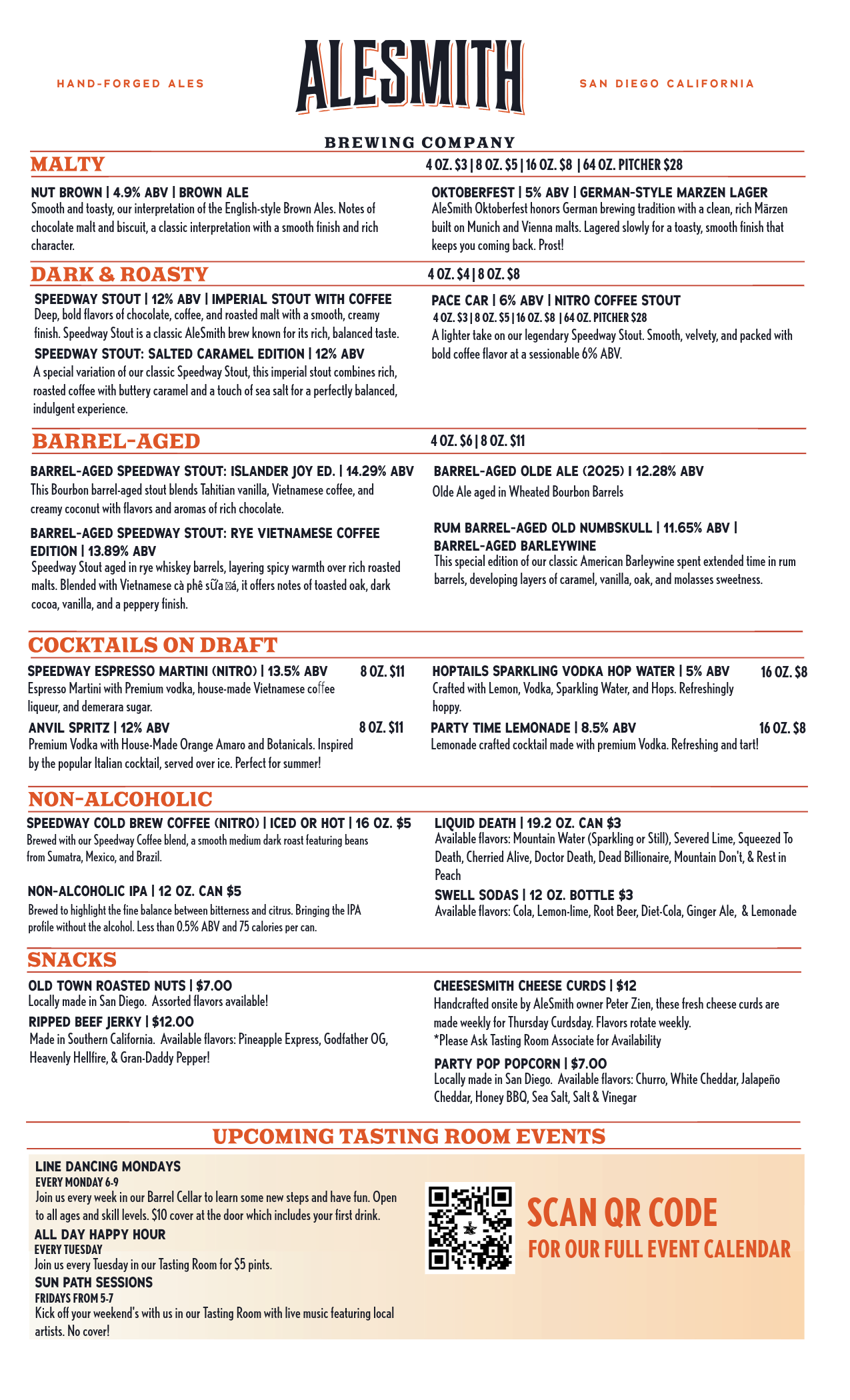 ALESMITH TASTING ROOM MENU-2-Tasting Room Menu - Back Page