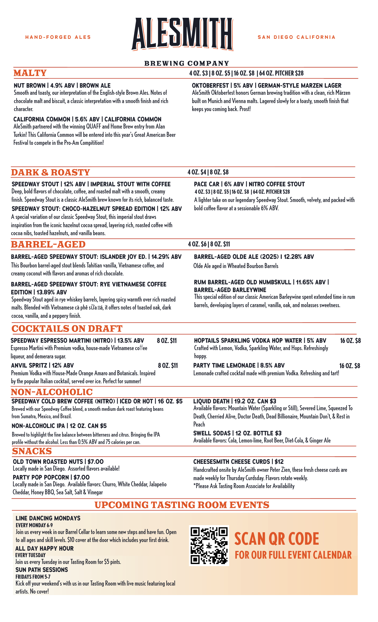 ALESMITH TASTING ROOM MENU-2-Tasting Room Menu - Back Page